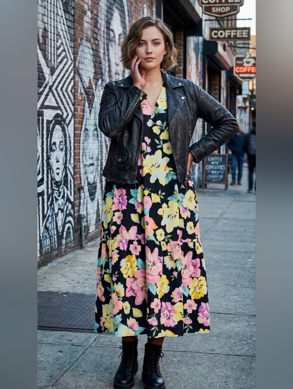 ​Who What Wear Wildflower Floral Maxi Dress 3X - Whimsigoth Boho Plus